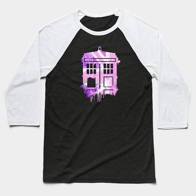 Pink Tardis Baseball T-Shirt by spicytees